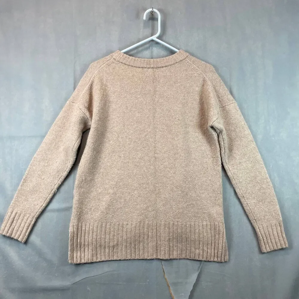 J.Crew Pullover Sweater Women's XS Brown Crew Neck Long Sleeves Knitted - Picture 6 of 8
